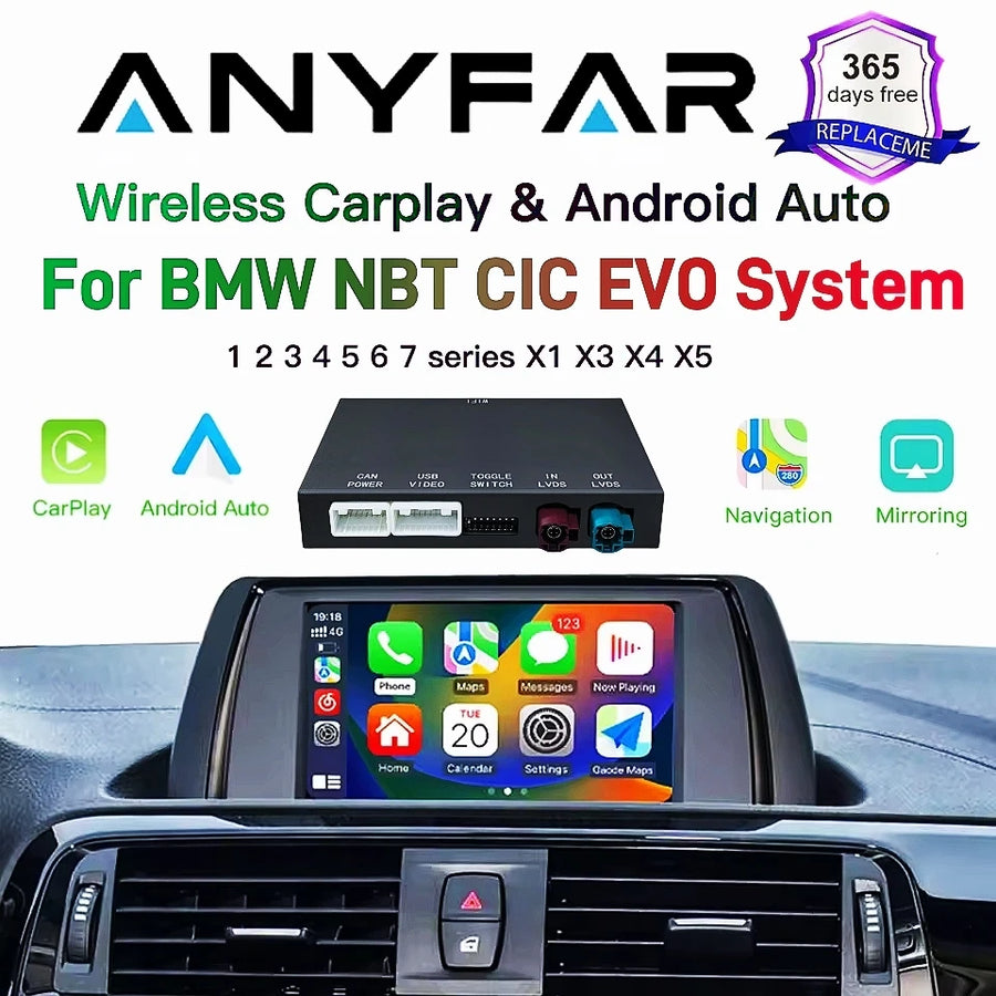 Wireless CarPlay and Android Auto Retrofit for BMW NBT System CarPlay Retrofit Module ANYFAR
