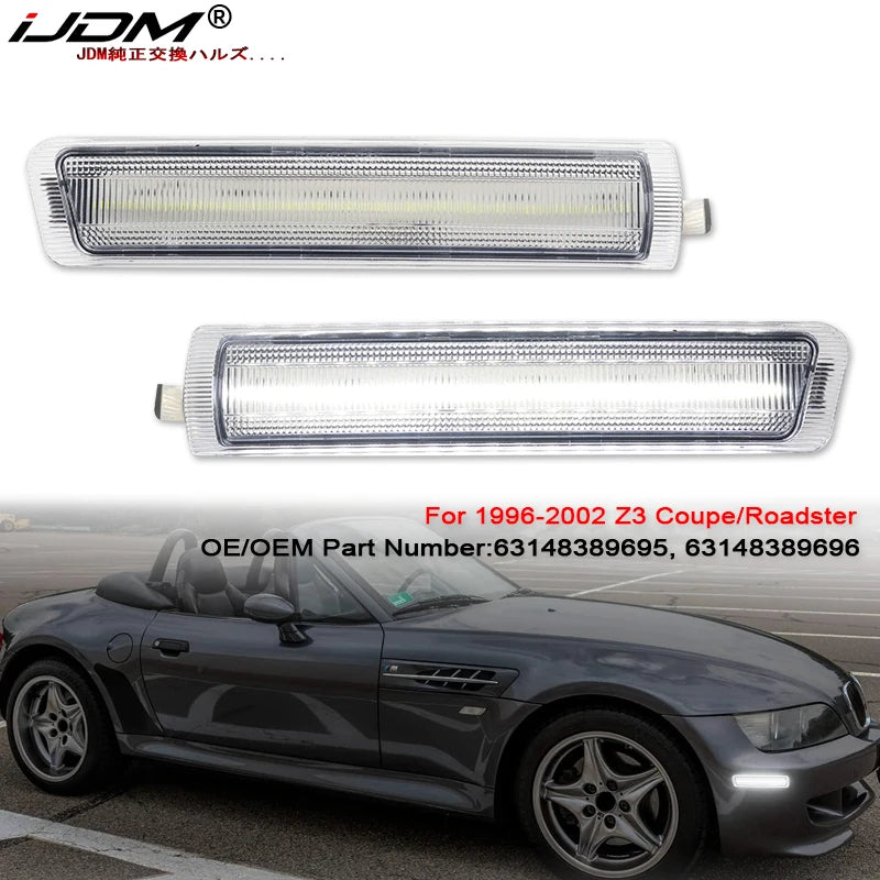 Smoked LED Side Marker Light for BMW Z3 1996-2002 LED Ambient Light iJDM