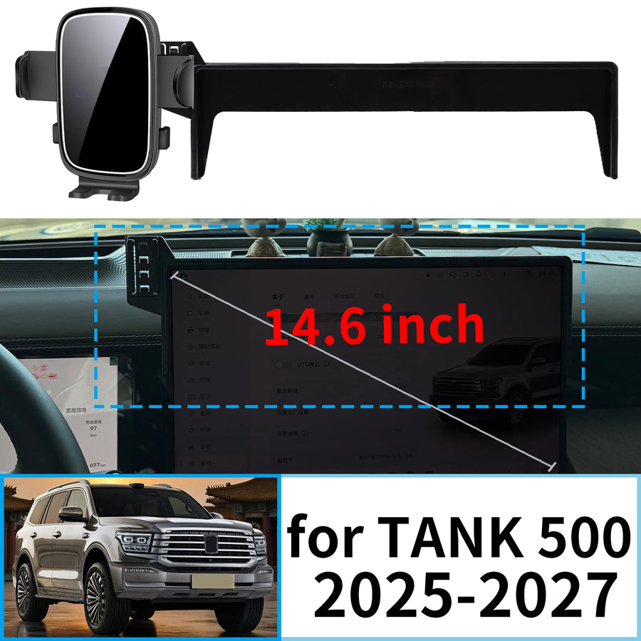 Smart Wireless Charging Phone Holder for Tank 500 2025-2027 Car Phone Holder CATUSIKI