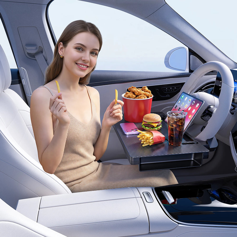 High-Grade Universal Car Steering Wheel Table Foldable Vehicle Laptop Desk Food Tray Auto Interior Accessories Car Interior A