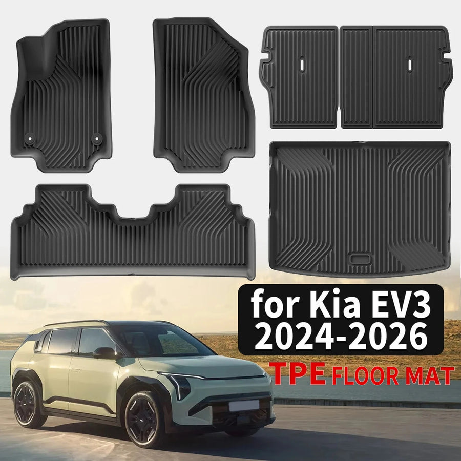Premium TPE All-Weather Floor Mats for Kia EV3 2024–2026 Car Floor Mat CATUSIKI