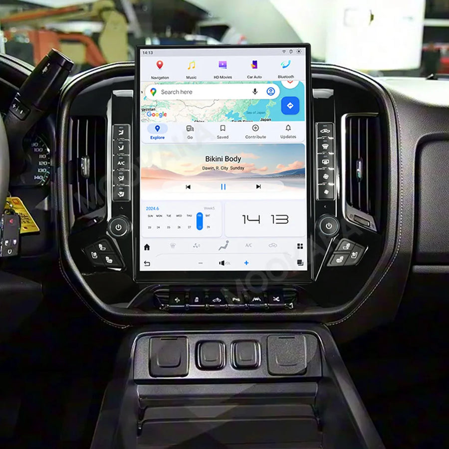 15.6-inch Android Multimedia Radio for Chevrolet Silverado Android Head Unit Aotsr 8GB 128GB Eight Core