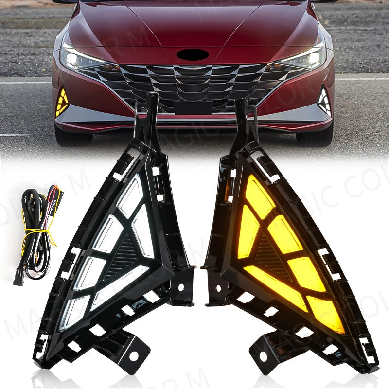 LED DRL White Amber Signal for Hyundai Elantra Car Interior Accessory MAGIC COLORM