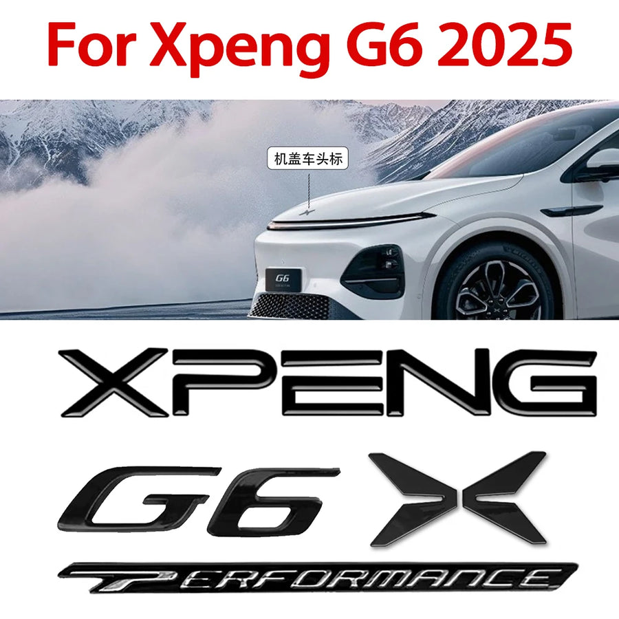 For Xpeng G6 2025 Blackened Car Logo Exterior Black Warrior Badge Accessories Car Interior Accessory OEM
