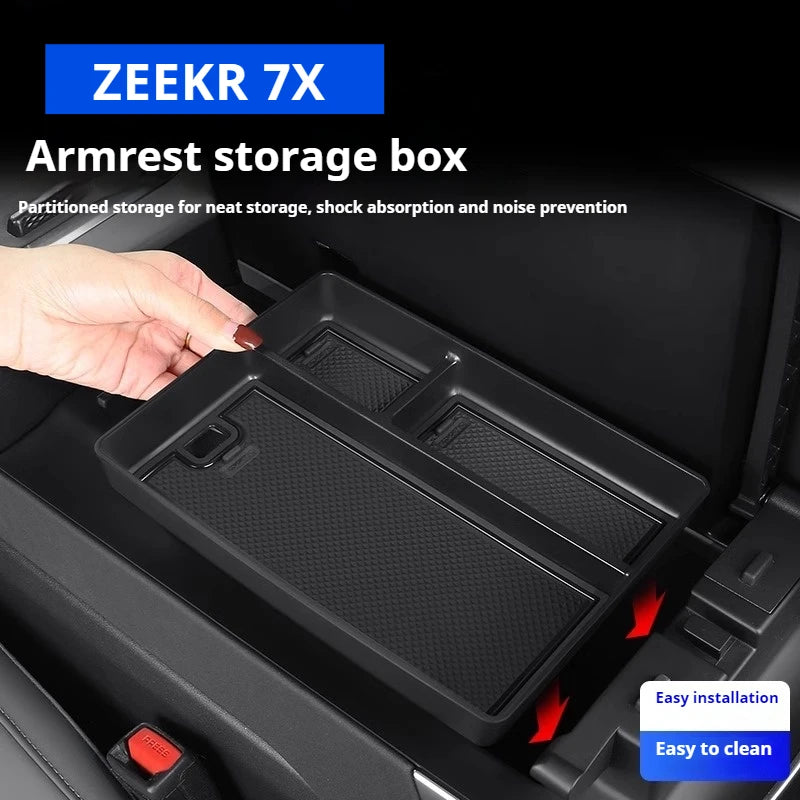 For ZEEKR 7X Car Armrest Storage Box Interior Modification Center Console Storage Box Car Interior Accessory OEM