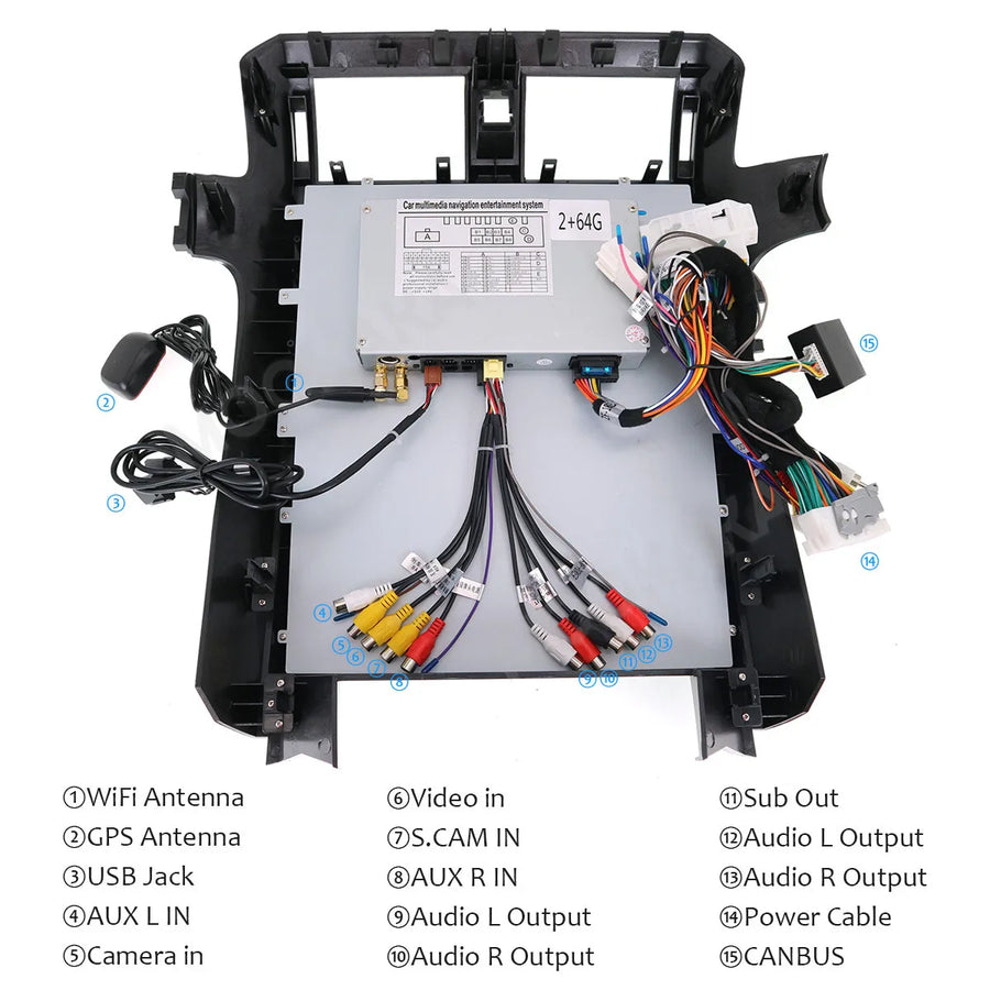 15-Inch Android 13 Head Unit for Lexus GX400 GX460 2010–2019 Android Head Unit Aotsr 4GB 64GB ROM Eight Core