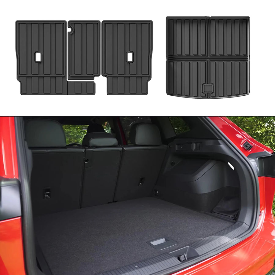 All-Weather TPE Trunk Liner Mat for VW Tiguan Tayron 2024–2025 Trunk Mat OEM Trunk and seat 4pcs
