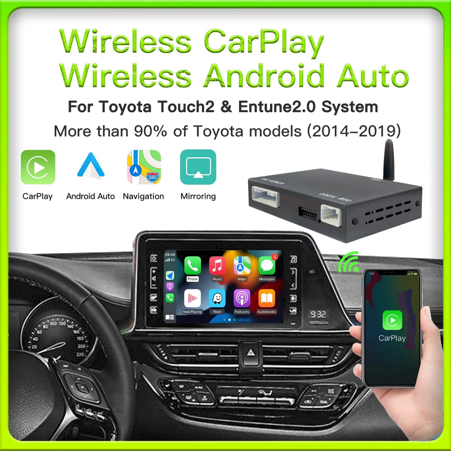 Wireless CarPlay Android Auto Interface for Toyota 2014–2019 CarPlay Retrofit Module LEXXSON