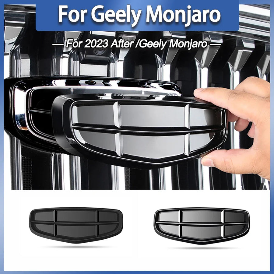 Front Emblem Black Samurai Mesh Decoration for Geely Monjaro Manjaro Car Interior Accessory OEM/Generic