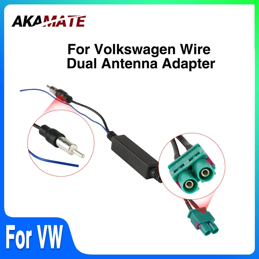 Dual Radio Wire Adapter Cable for Volkswagen Head Units Car Interior Accessory AKAMATE