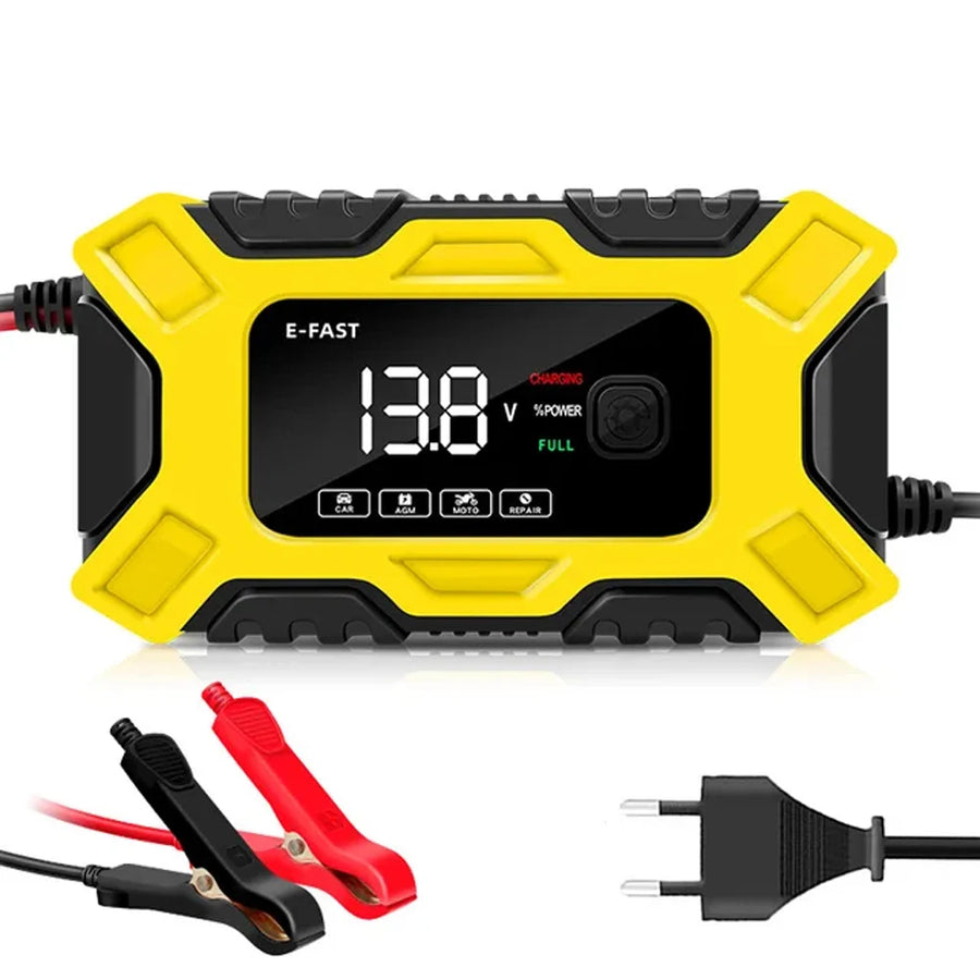 12V Car Battery Charger with Pulse Repair for Motorcycle 2018-2023 Car Interior Accessory EAFC