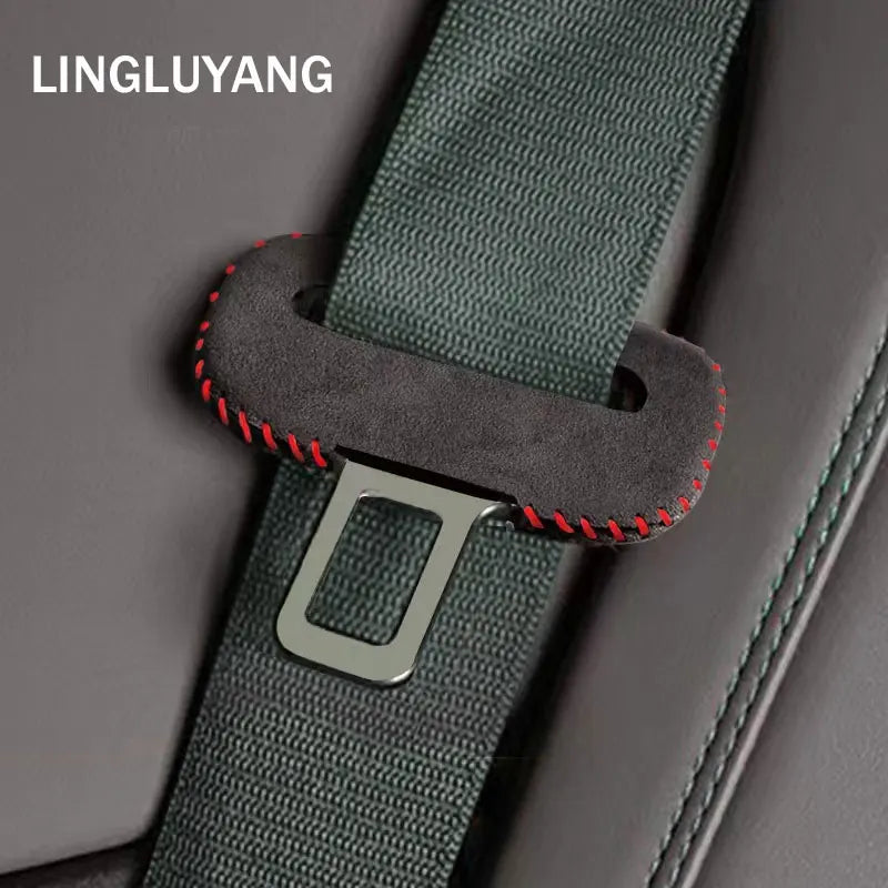 Suede Fur Seat Belt Buckle Protector Universal Car Interior Accessory LINGLUYANG