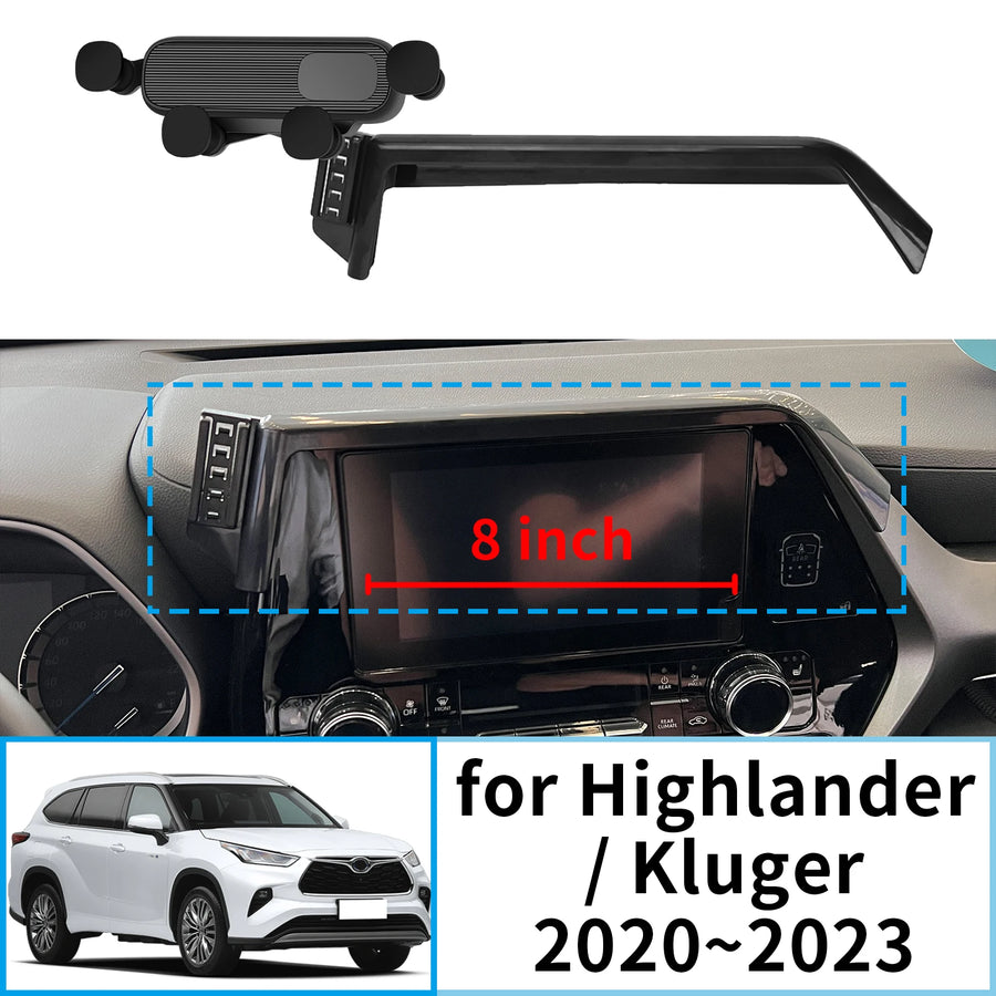 Stable Clip-On Wireless Phone Mount for Toyota Highlander 2020–2023 Car Phone Holder OEM