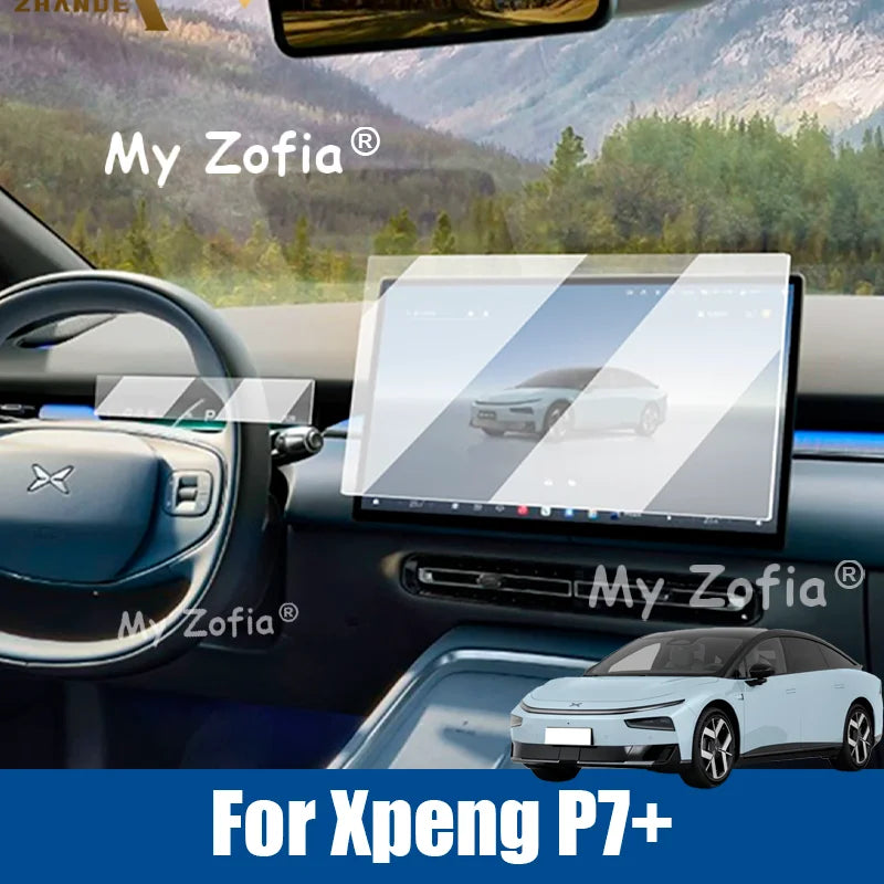 HD Tempered glass screen protector For Xpeng P7+ 2026 2027 Car GPS Navigation and instrument anti-scratch film Accessories Ca