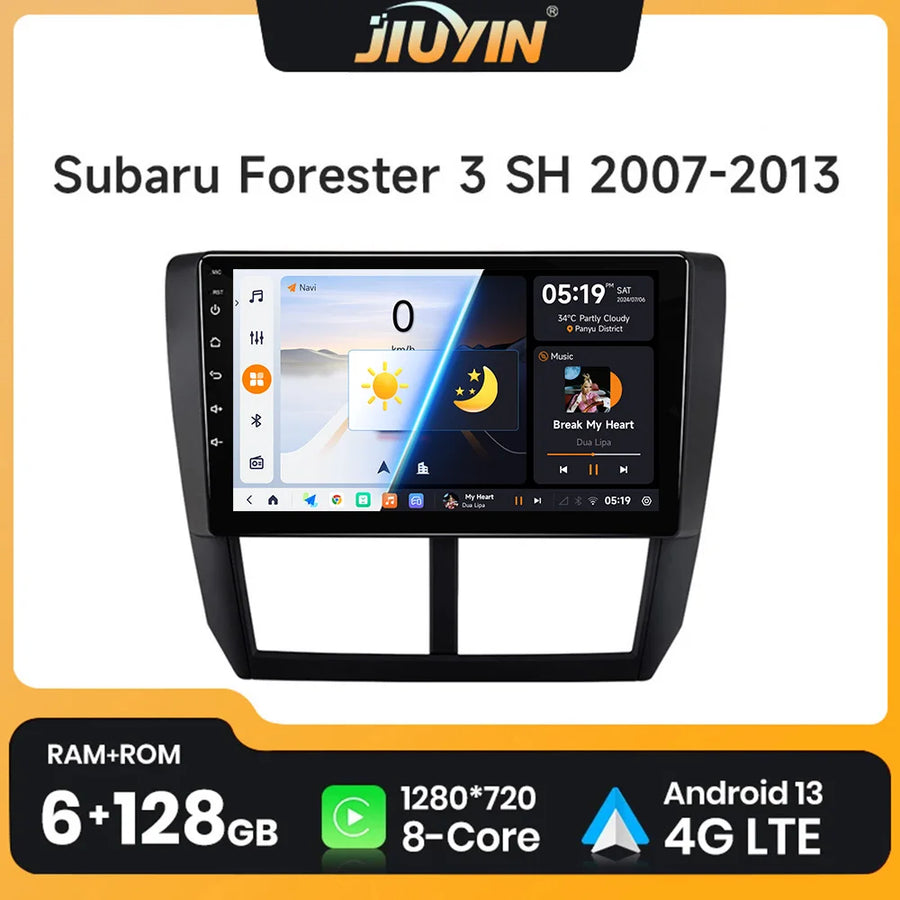 9-Inch Android 13 Multimedia Player for Subaru Forester 2007–2013 Android Head Unit JIUYIN