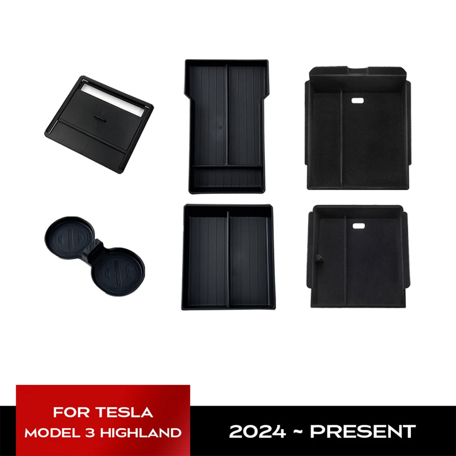 for Tesla Model 3 Highland 2024 Console Armrest Storage Organizer Interior Storage Box Interior Accessorie Interior Accessory