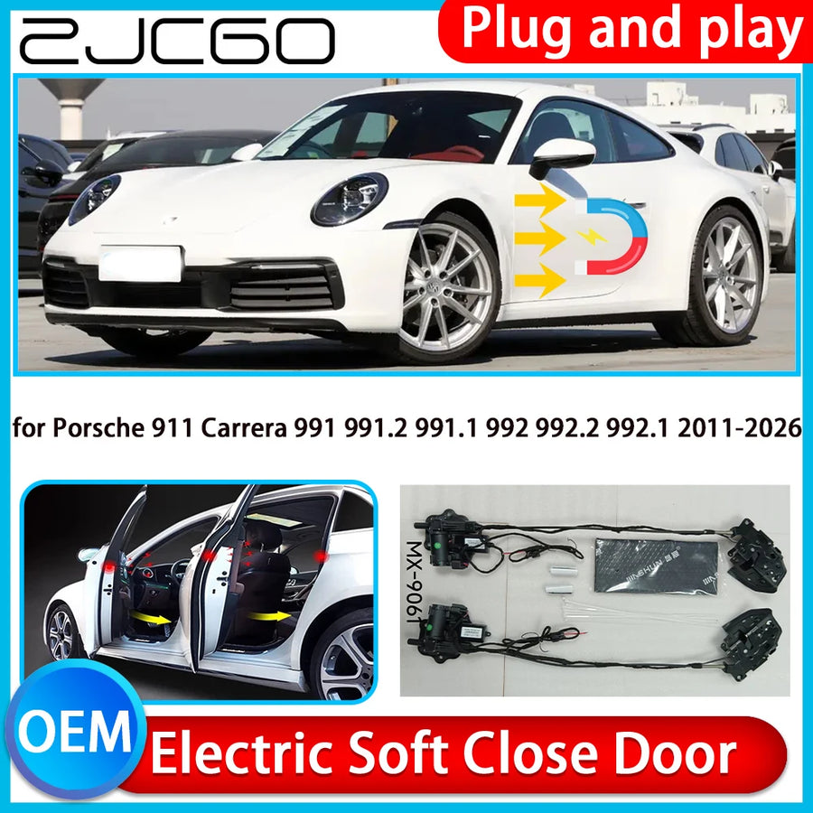 Electric Soft Close Door Kit for Porsche 911 2011–2024 Car Interior Accessory ZJCGO