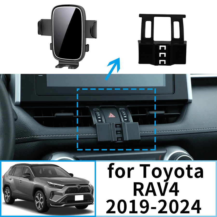 Screen-Mounted Stable Phone Holder for Toyota RAV4 2019–2024 Car Phone Holder CATUSIKI