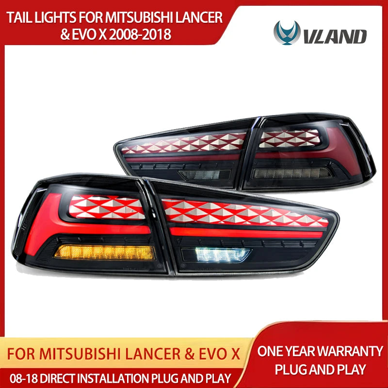 LED Tail Lights Dynamic Welcome for Mitsubishi Lancer Car Interior Accessory Vland