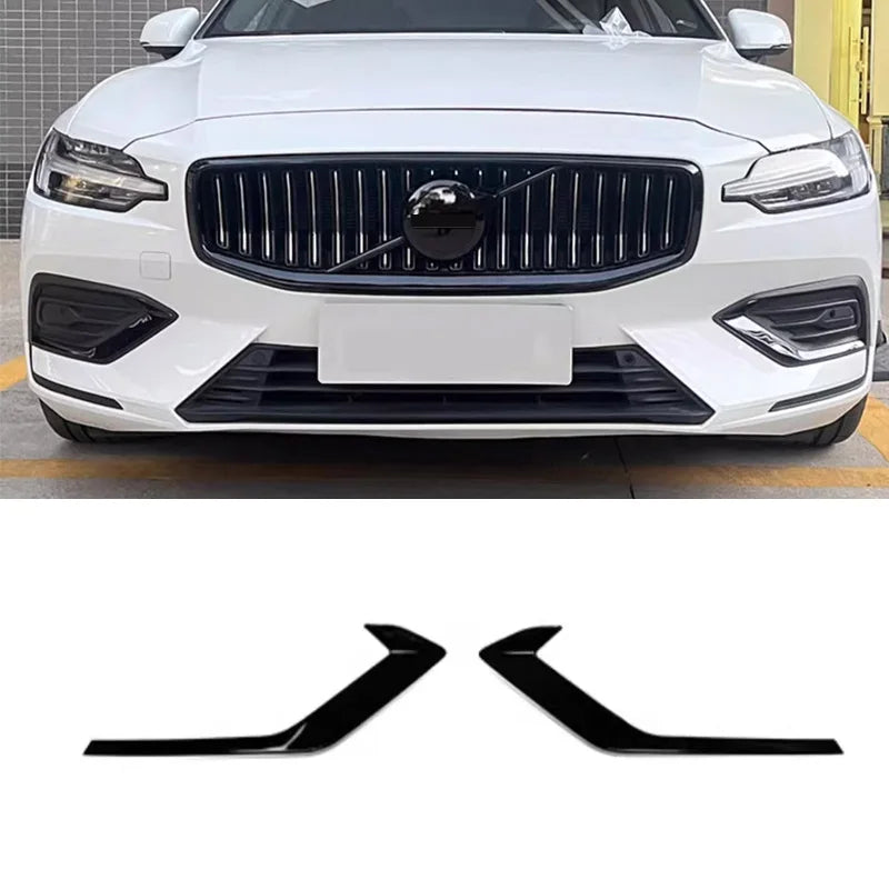 Black Mesh Fog Light Trim for Volvo S60 2020-2025 Car Interior Accessory LINGLUYANG