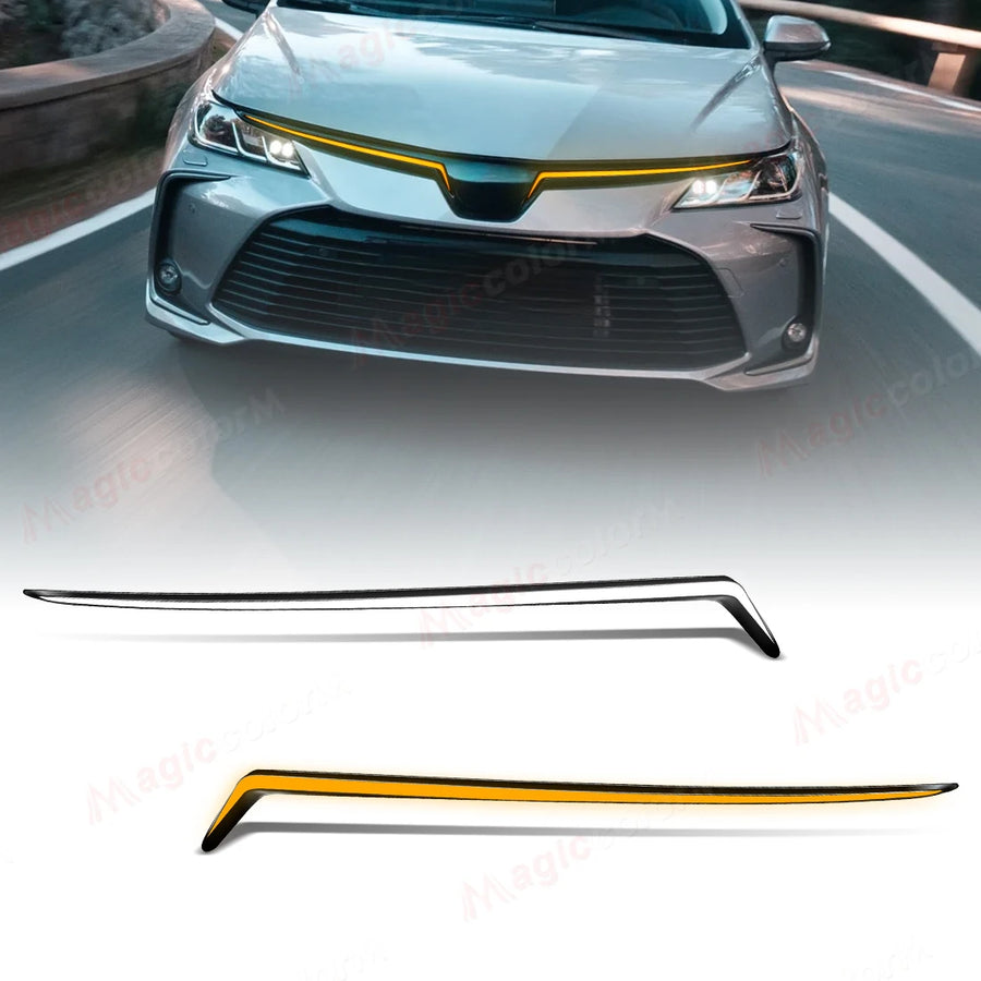 LED Hood DRL Turn Signal for Toyota Corolla 2019-2025 LED Ambient Light MAGIC COLORM