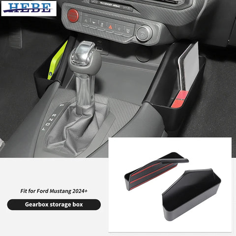 Gear Shifter Storage Box for Ford Mustang 2024-2025 Car Interior Accessory HEBE