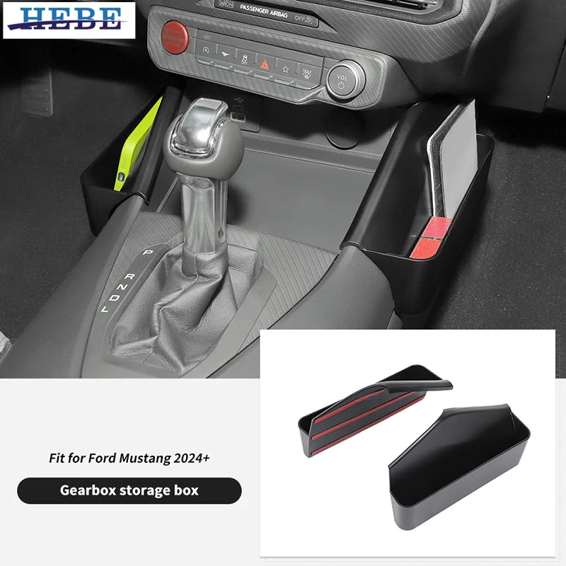 Gear Shifter Storage Box for Ford Mustang 2024-2025 Car Interior Accessory HEBE