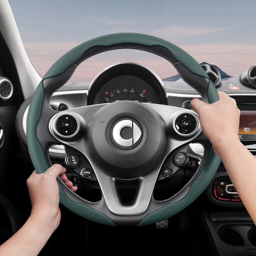 Smart Breathable Faux Leather Steering Wheel Cover Car Interior Accessory Hocasen