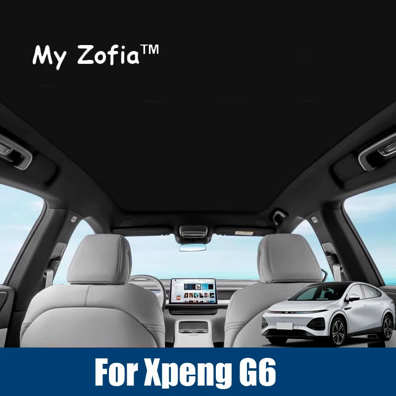 For Xpeng G6 2024 2025 2026 Car clip Sun Shades Glass Roof Sunshade Front Rear Sunroof Skylight Sun Visor Curtain Accessories