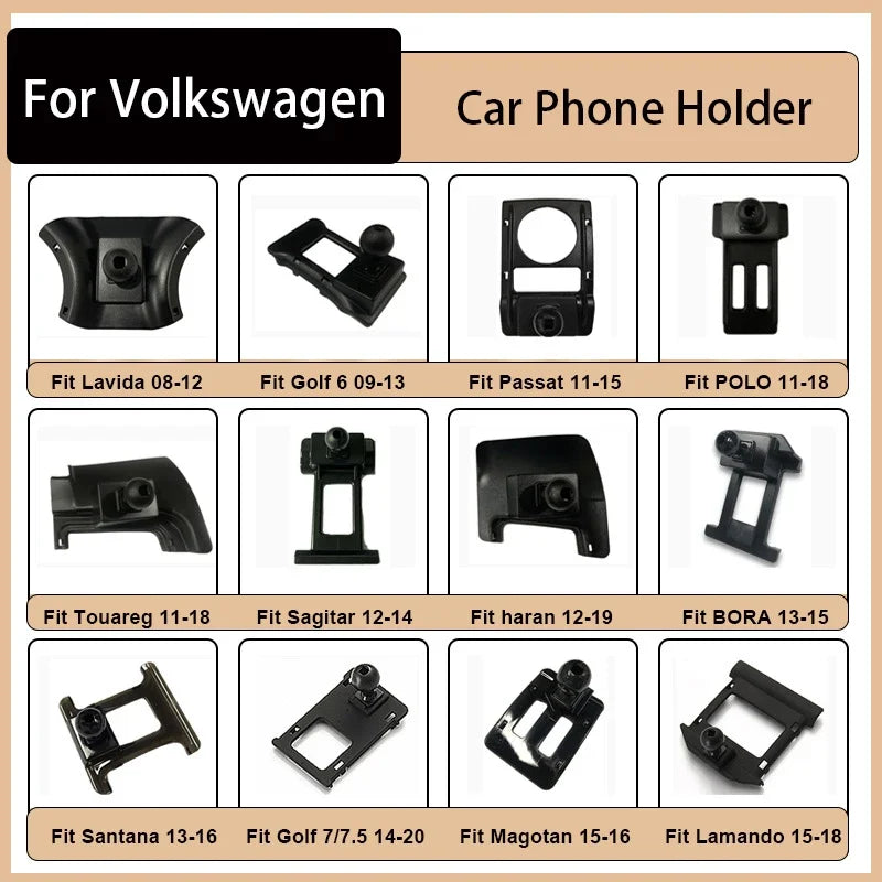 For VW Volkswagen Polo Golf Passat Touareg Magotan Sagitar Lavida Touan Bora Car Phone Holder Base Bracket Center Air Vent Mo