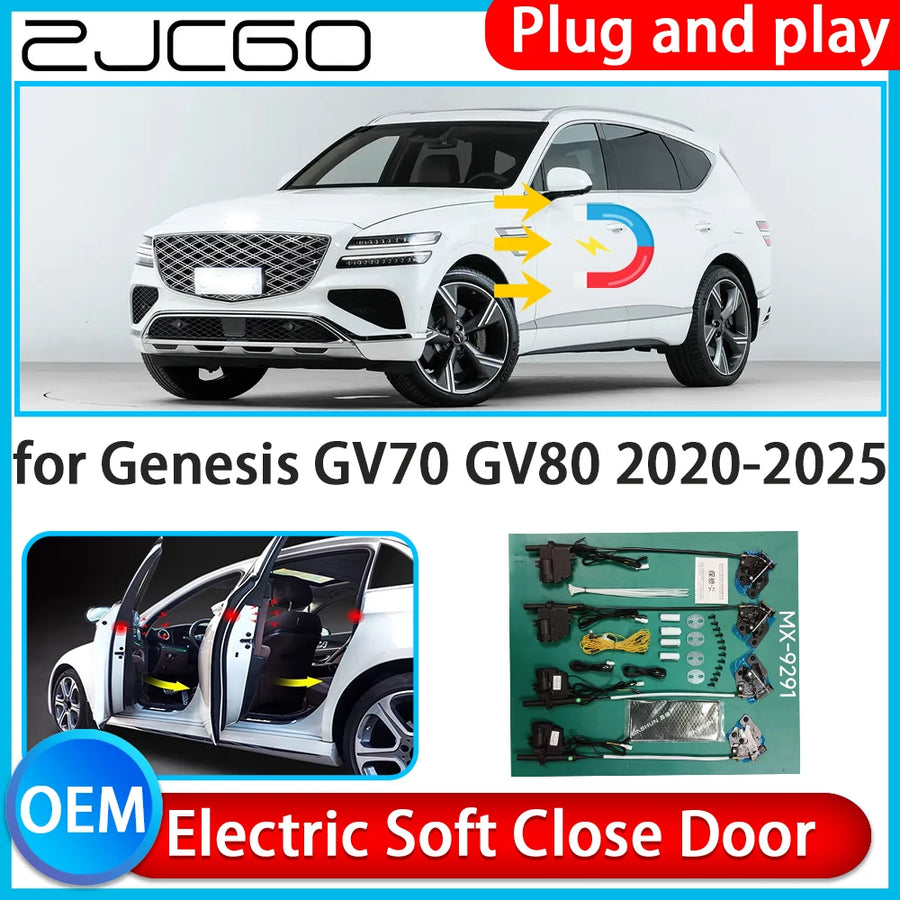 Automatic Electric Soft Close Door Kit for Genesis GV70 GV80 Car Interior Accessory ZJCGO