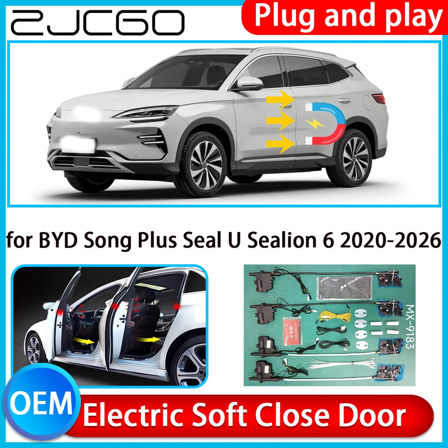 Automatic Soft Close Door Kit for BYD Song Plus 2020–2026 Car Interior Accessory ZJCGO