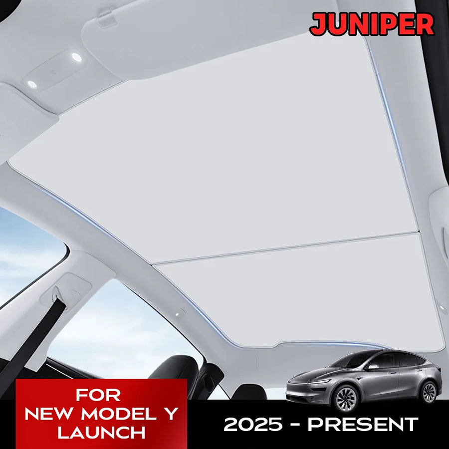 For Tesla New Model Y Launch 2025 Juniper Sunshade Roof Never Sag Nano Ice-Crystal Coatings Heat Insulation Glass Sun Shade E