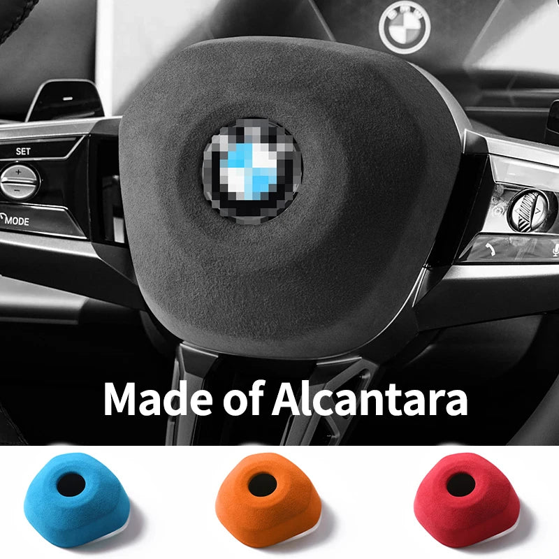 Top Suede For BMW 5er l5 G60 (2023-) X3 G45 (2025-) Steering Wheel Panel Cover Boot Car Premium Interior Accessories Style B