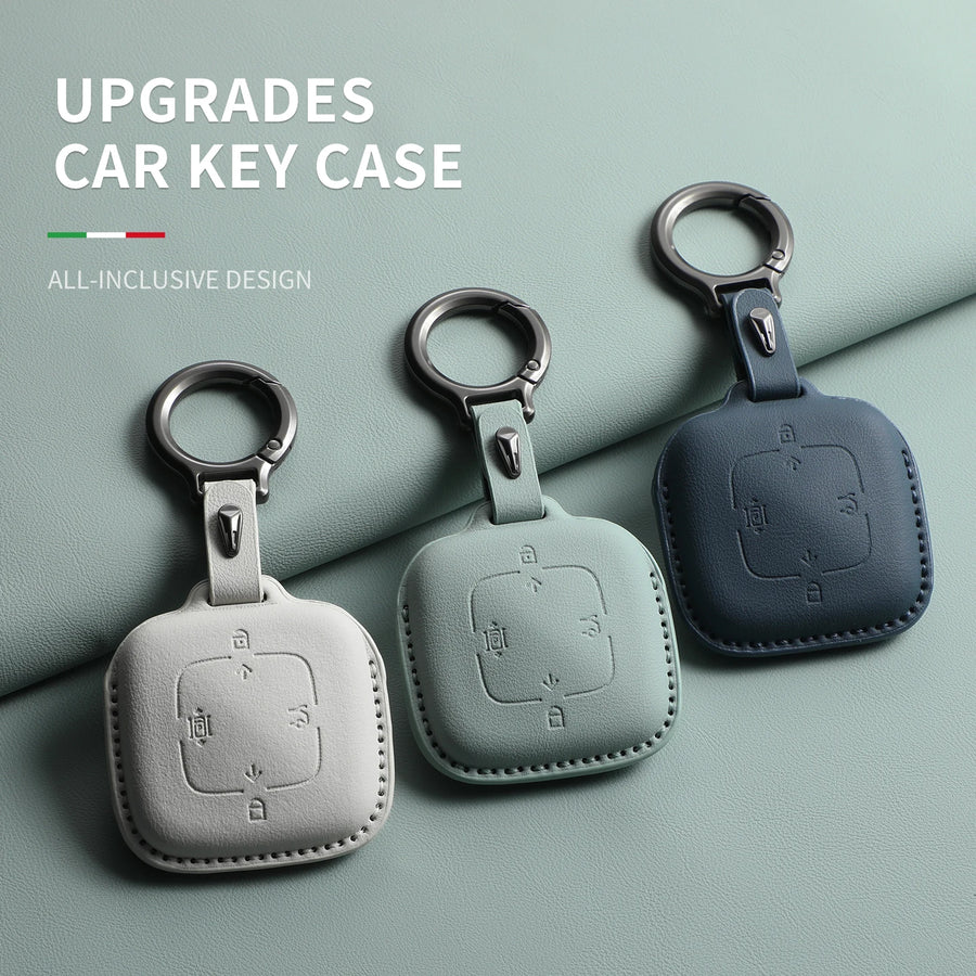 Leather Car Key Case Cover for Zeekr 7X Original Car Color Key Bag Cover Protection Car Interior Accessory OEM/Original
