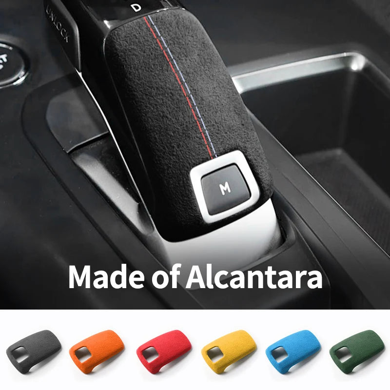 For Peugeot 508 2008 4008 5008 Gear Shift Knob Boot Cover Trim Stickers Car Premium Interior Tuning Accessory Made of Alcanta