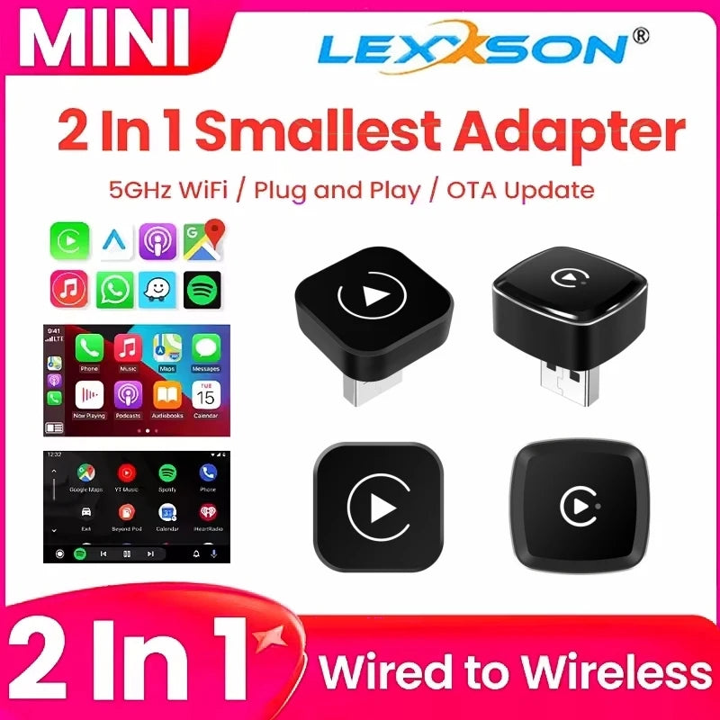 Universal Wireless Android Auto and CarPlay Adapter Box CarPlay Adapter LEXXSON