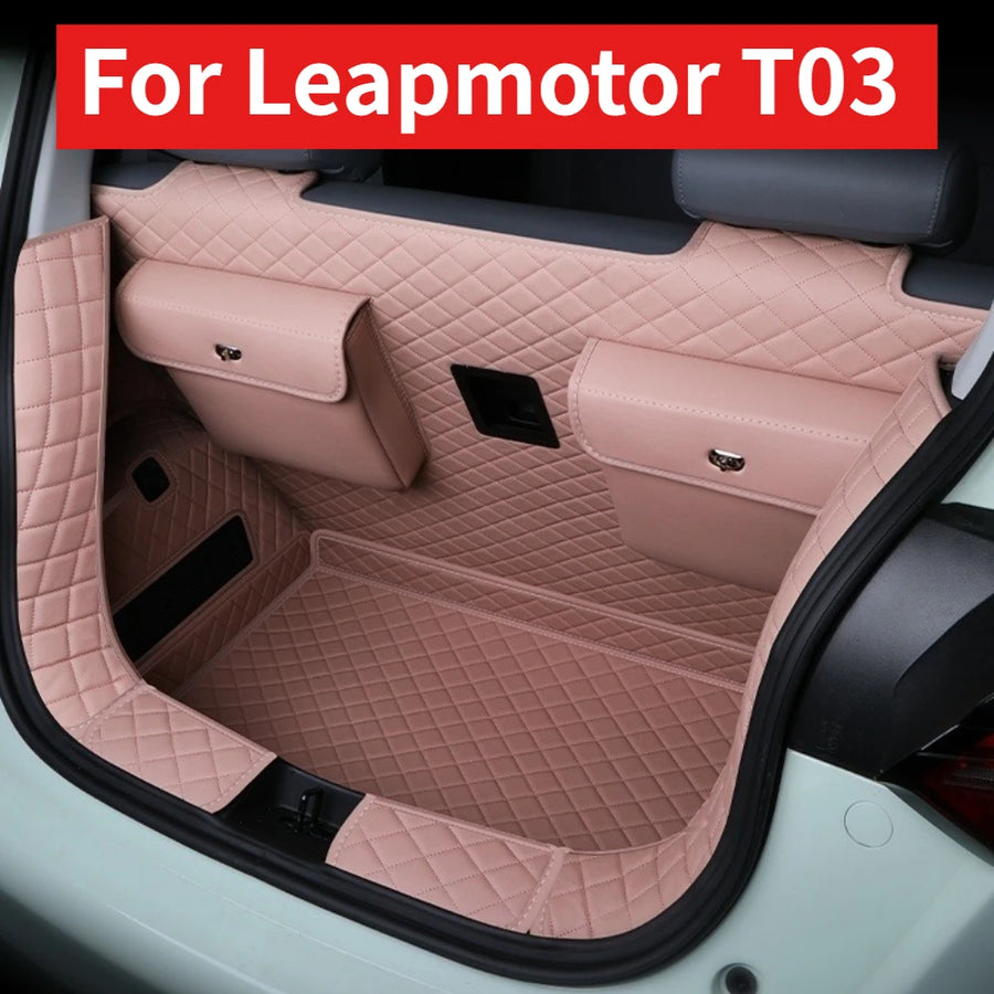 Full Surround Leather Cargo Liner for Leapmotor T03 2025 - Organizer, Protector, Interior Accessory Car Trunk Mat OEM