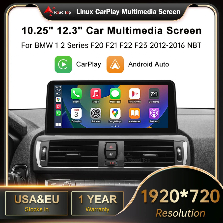 12.3-Inch Wireless CarPlay Multimedia Display for BMW 1 2 Series Android Head Unit wincago