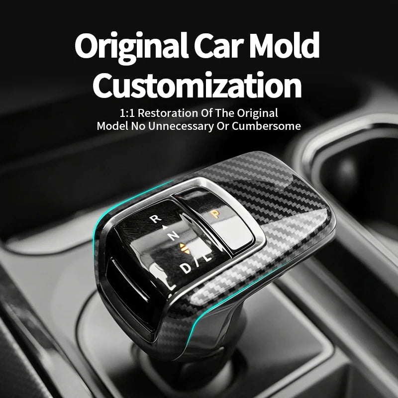 For Chevrolet Silverado (2022-2023) Carbon Fiber Center Console Gear Shift Knob Cover Car Interior Accessory OEM