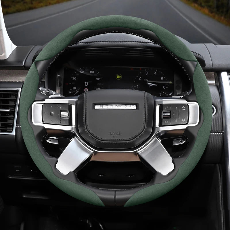Anti-Slip Suede Wheel Cover for Land Rover Car Interior Accessory Hocasen Green 3-Piece Set
