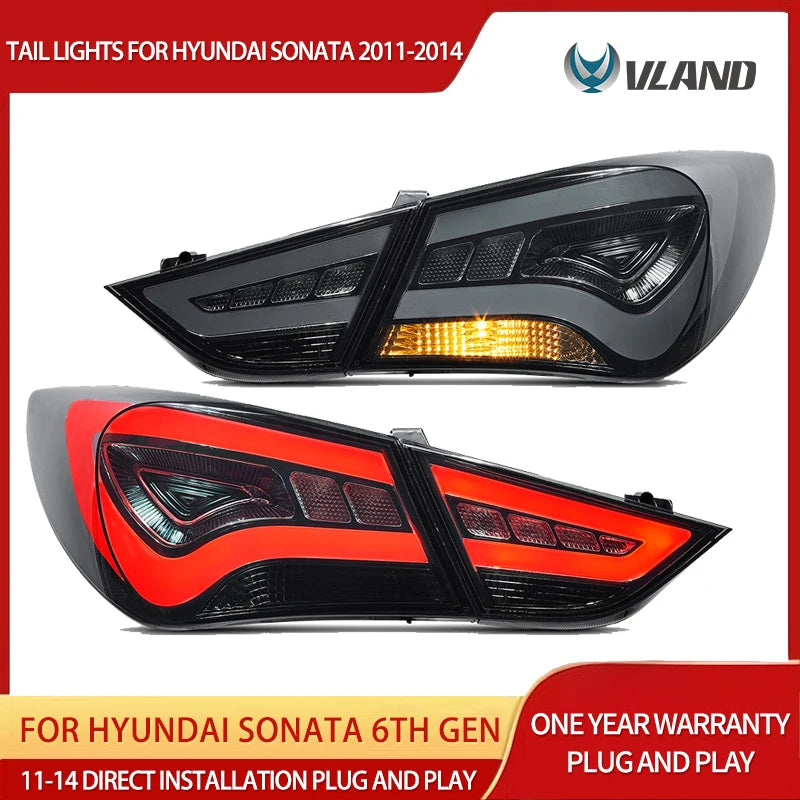 Hyundai Sonata LED Tail Lights Amber Signal 11-14 Car Interior Accessory Vland