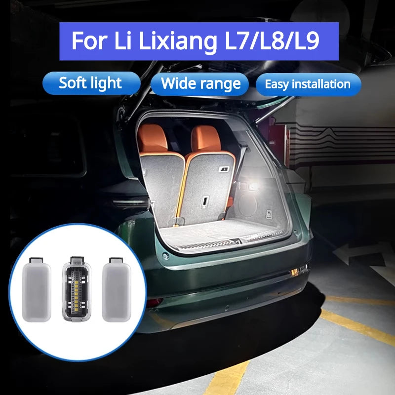 For Li Lixiang L7 L8 L9 2022 2023 Trunk Car LED Lights Tailgate Encamp Lights Interior Modification Accessories Interior Modi