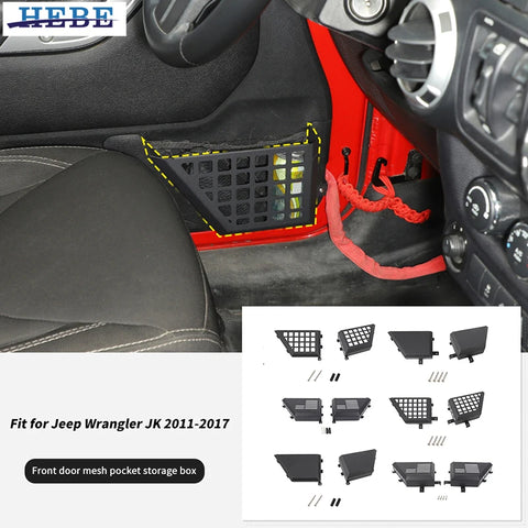 Storage Box Pockets for Jeep Wrangler JK 2011-2017 Car Interior Accessory HEBE
