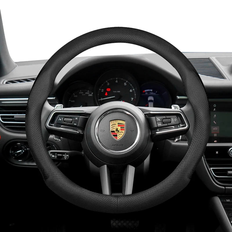 Ultra-Thin Leather Wheel Cover for Porsche Cayenne 911 Car Interior Accessory Hocasen