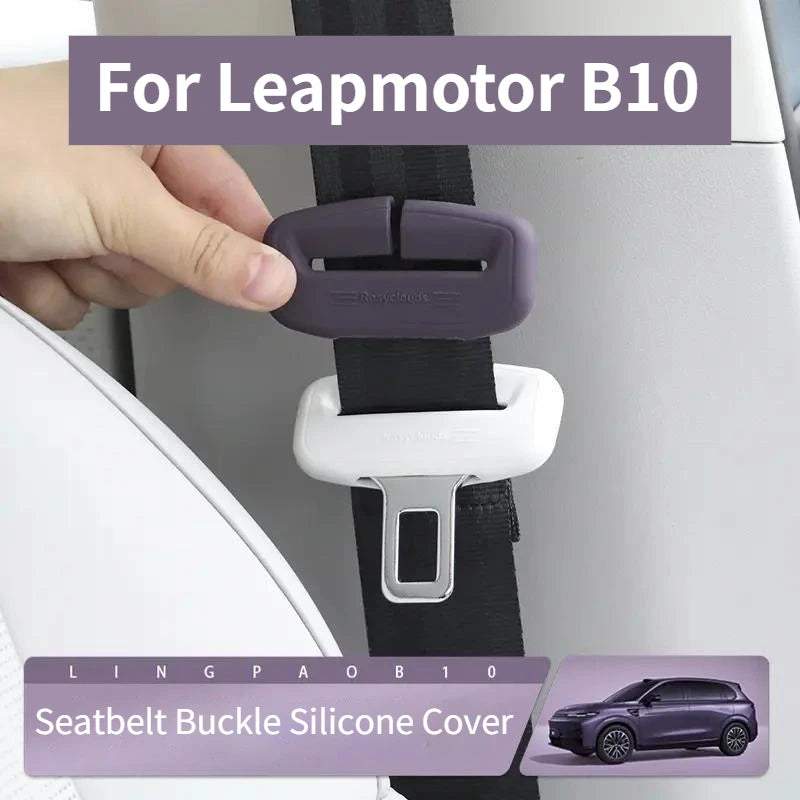 For Leapmotor B10 C10 C11 C16 T03 C01 Seat Belt Buckle Silicone Protective Cover Anti-Collision Protection Interior Accessori