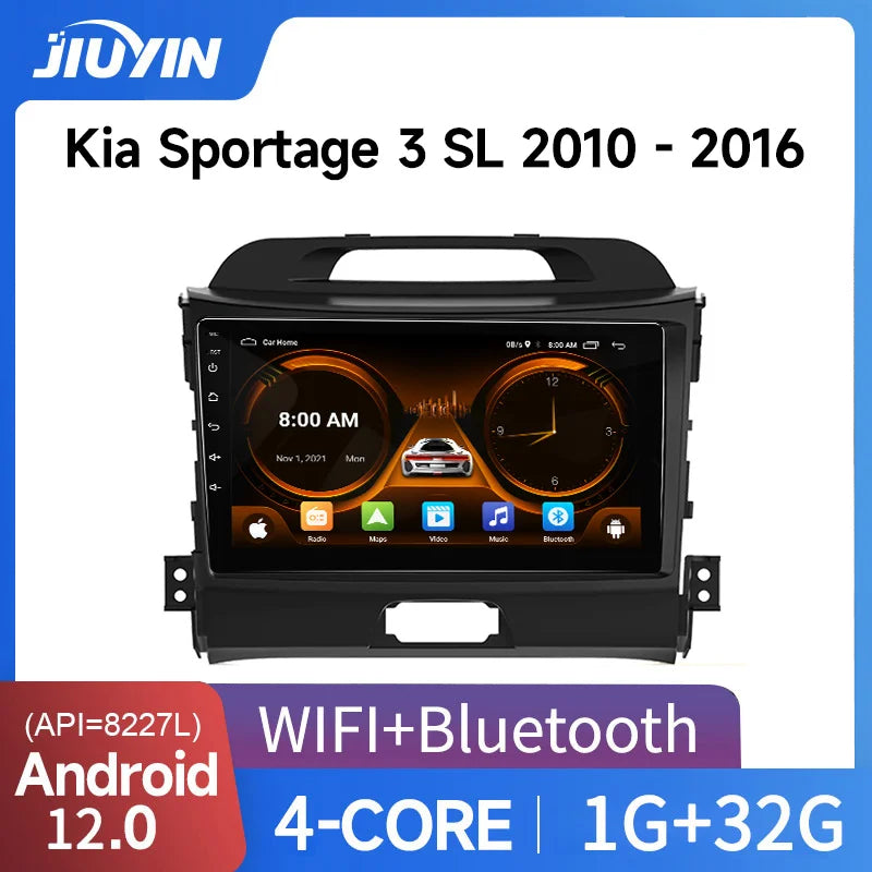 9-inch Android 12 Multimedia Navigation for Kia Sportage 2011 Android Head Unit JIUYIN