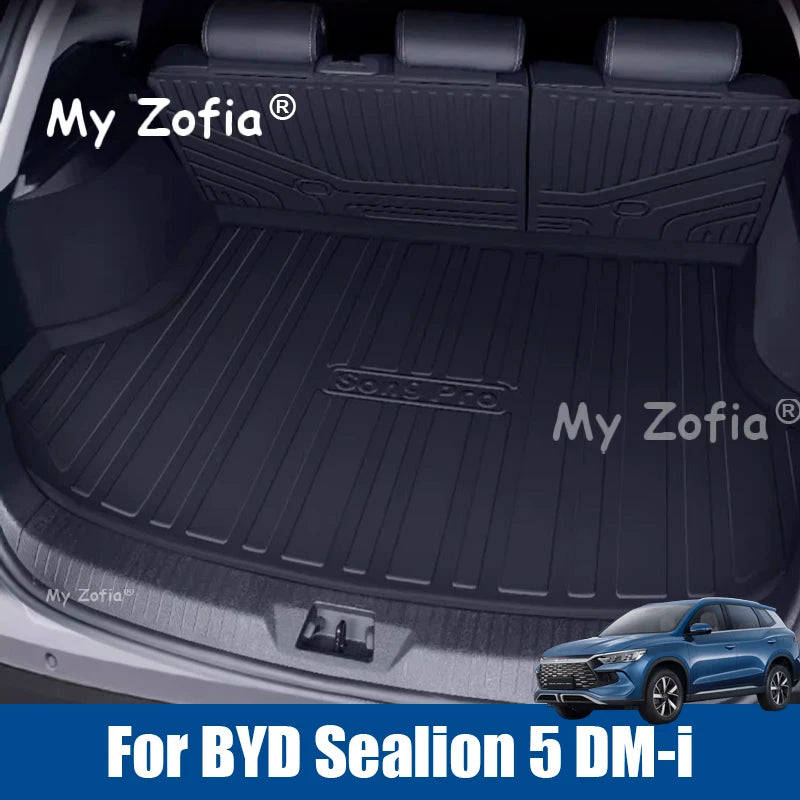 For BYD Sealion 5 DM-i 2025 2026 Car TPE Rear Seat Backrest Protective Pad Trunk Mat Anti-Kick Pad Car Interior Accessories C