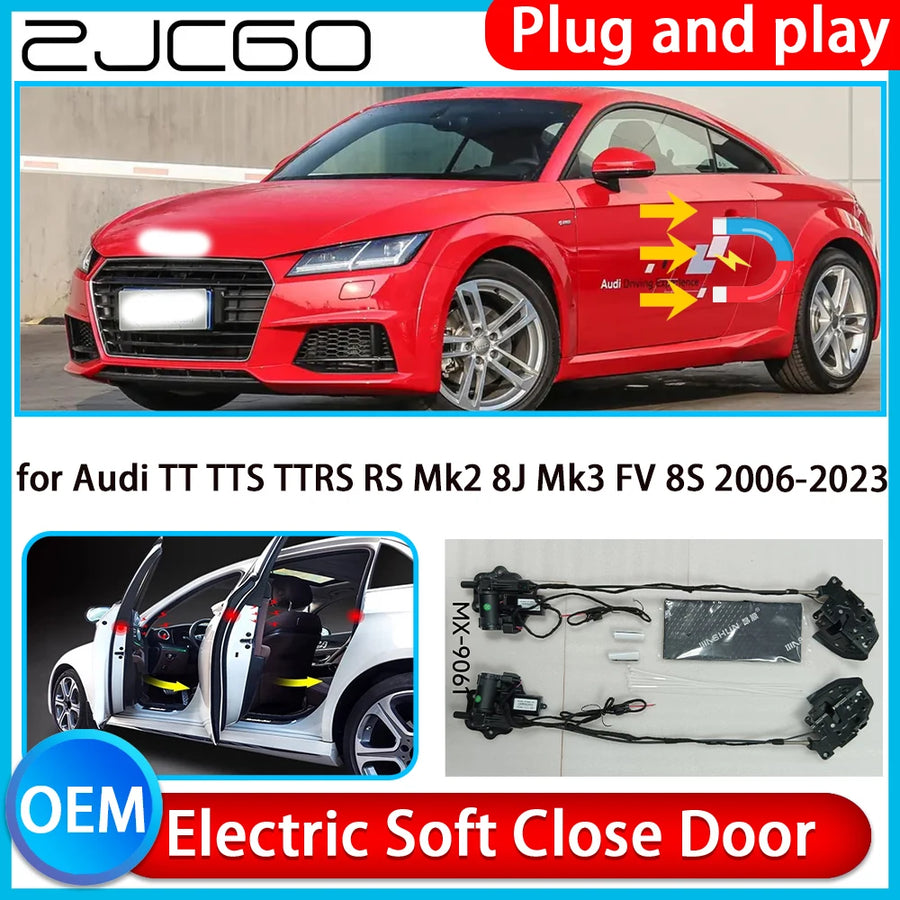 Electric Soft Close Door Kit for Audi TT TTS TTRS 2006-2023 Car Interior Accessory ZJCGO