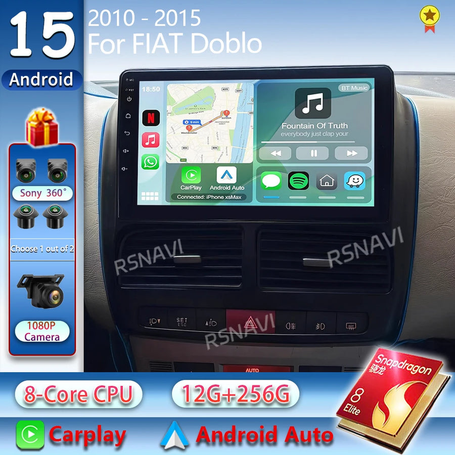 Android 15 Multimedia Radio for Fiat Doblo and Opel Combo Android Head Unit RSNAVI